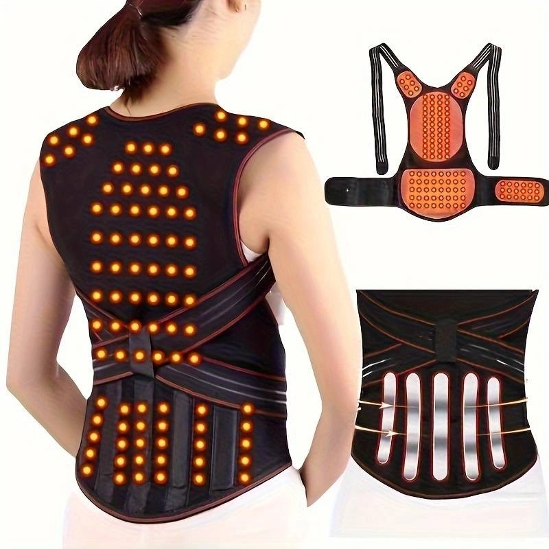 Rygstøtte Vest: Ultimativ Komfort & Holdning! Justerbar, Varmende, Støtter Ryggen Perfekt - Unisex.